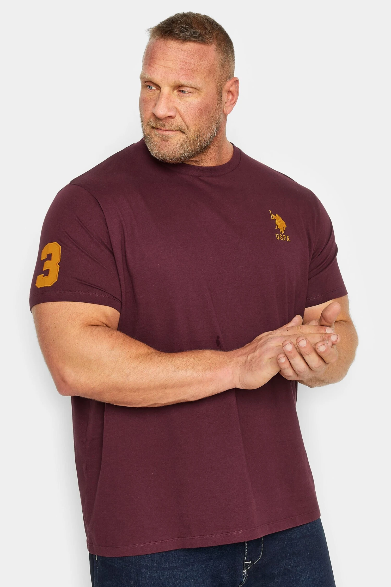 U.S. POLO ASSN. Big & Tall Burgundy Red Player 3 T-Shirt 1 U.S. POLO ASSN. Big & Tall Burgundy Red Player 3 T-Shirt