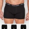 JACK & JONES Big & Tall 5 PACK Black Boxers