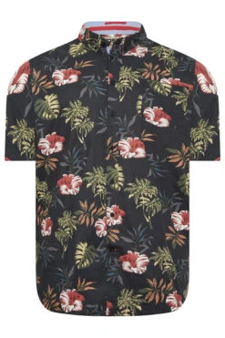 D555 Big & Tall Black Hawaiian Print Shirt -Menswear Mode Sales Store 58d80229 d4b5 4c 207624 X