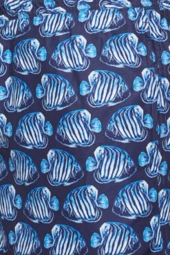 BadRhino Big & Tall Navy Blue Fish Print Swim Shorts -Menswear Mode Sales Store 5a06c939 c272 49 208130 Z
