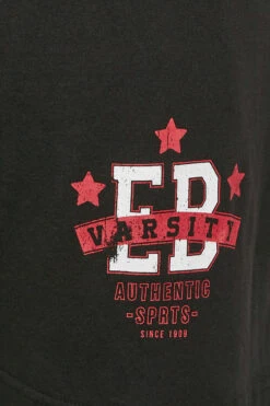 ED BAXTER Big & Tall Black Varsity Logo Jogger Shorts -Menswear Mode Sales Store 5a410ea7 2e1f 41 207834 Z