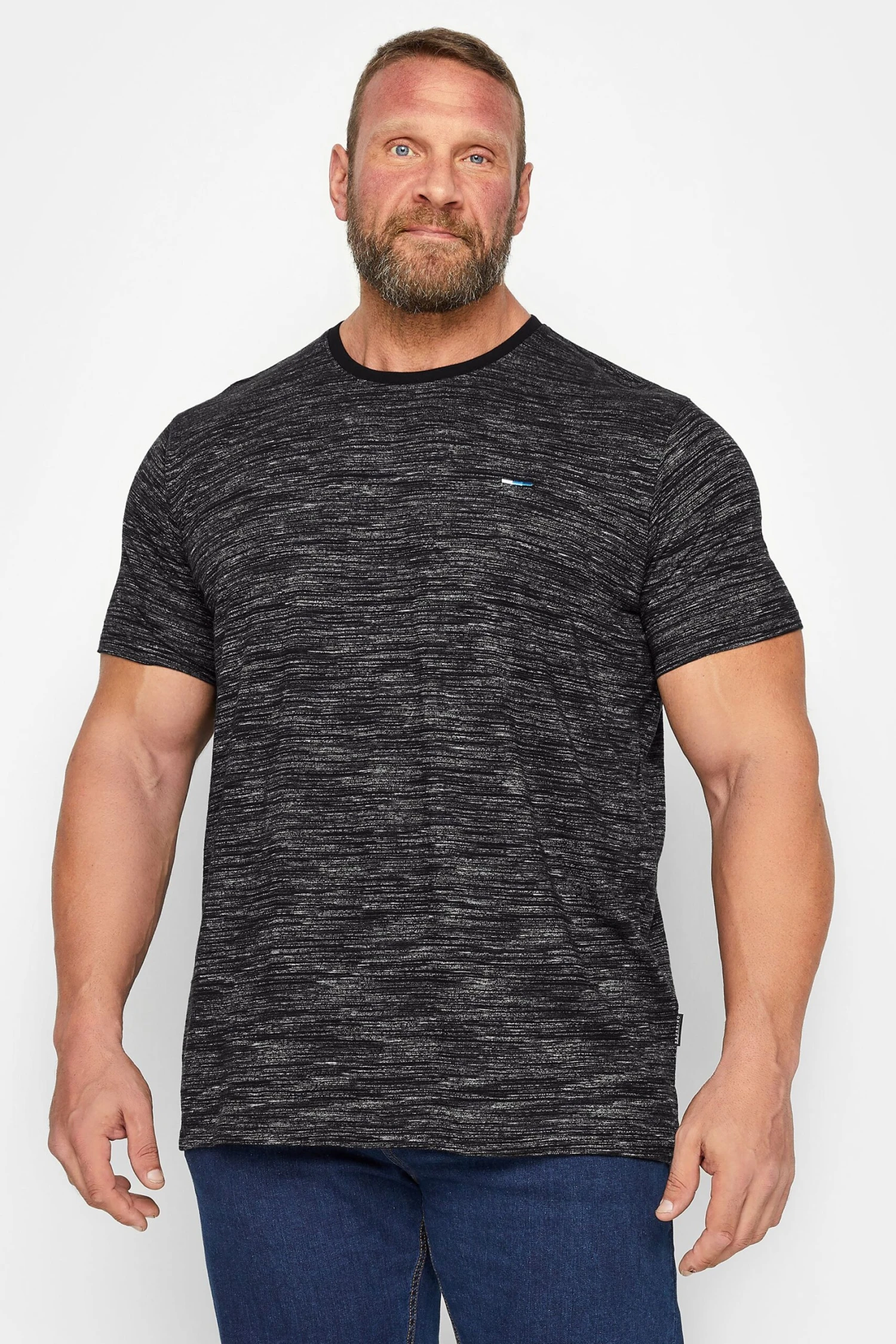 BadRhino Big & Tall Black Injected Slub T-Shirt 1 BadRhino Big & Tall Black Injected Slub T-Shirt