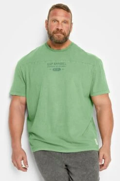 GNP Big & Tall Light Green Logo Oversized T-Shirt