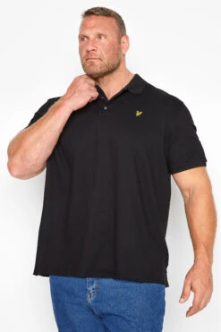 LYLE & SCOTT Big & Tall Black Core Polo Shirt