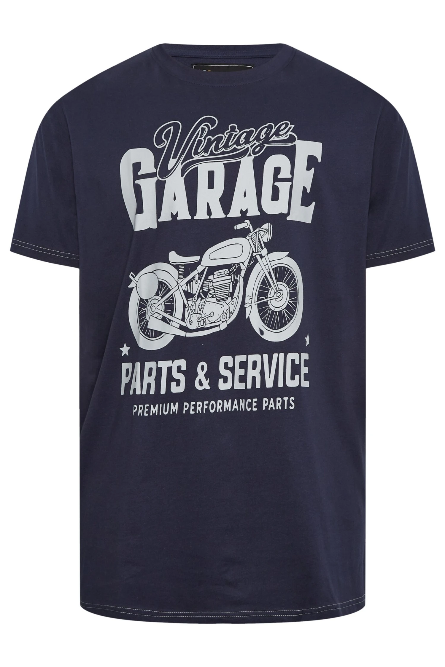 KAM Big & Tall Navy Blue Vintage Garage Motorcycle T-Shirt 3 KAM Big & Tall Navy Blue Vintage Garage Motorcycle T-Shirt - Image 3