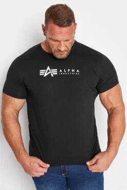 ALPHA INDUSTRIES Big & Tall 2 PACK Black Logo T-Shirts 5 ALPHA INDUSTRIES Big & Tall 2 PACK Black Logo T-Shirts -Menswear Mode Sales Store 5eff768d 582e 40 205860 A