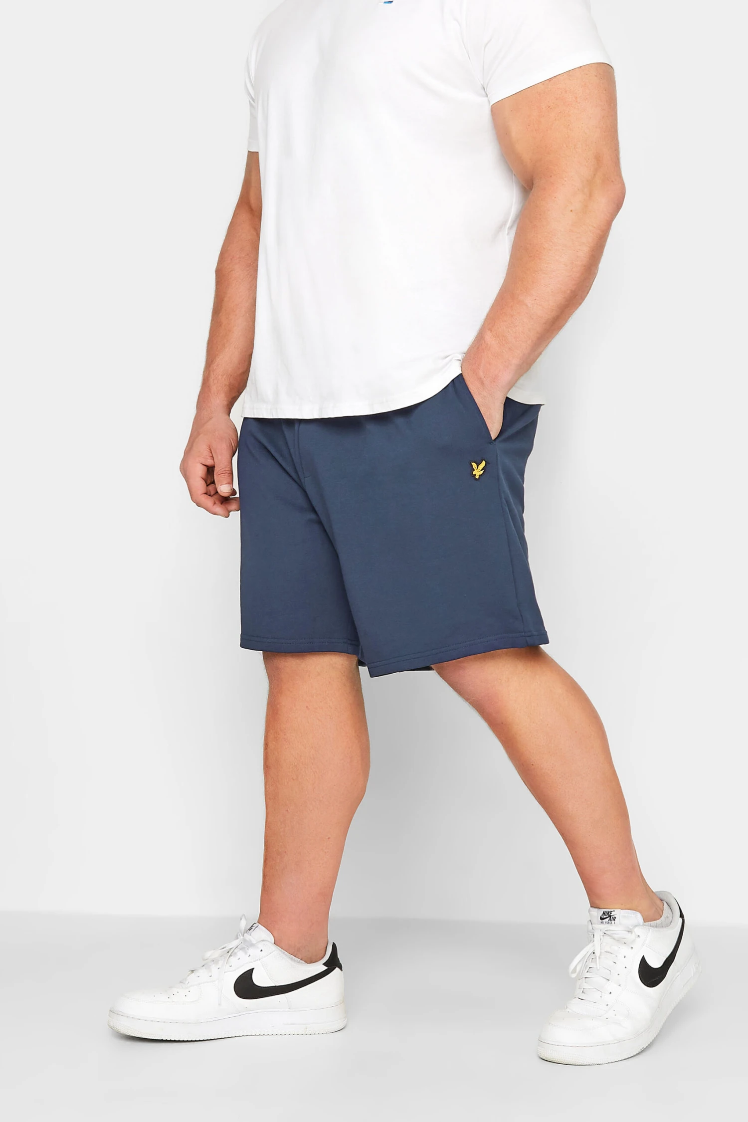 LYLE & SCOTT Big & Tall Navy Blue Sweat Shorts 1 LYLE & SCOTT Big & Tall Navy Blue Sweat Shorts