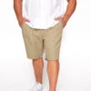 BadRhino Big & Tall Stone Brown Elasticated Waist Chino Shorts