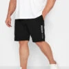 JACK & JONES Big & Tall Black Logo Jogger Shorts