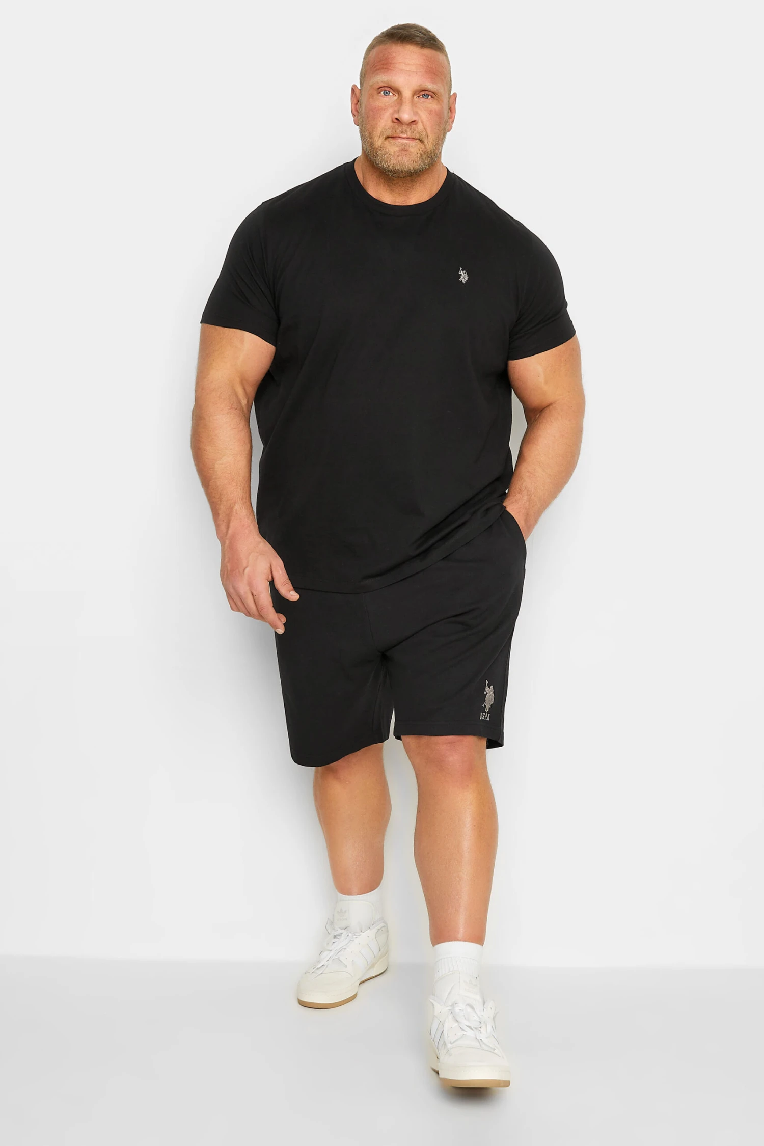 U.S. POLO ASSN. Big & Tall Black Jersey Shorts 2 U.S. POLO ASSN. Big & Tall Black Jersey Shorts - Image 2