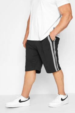 ED BAXTER Big & Tall Black Lounge Jogger Shorts