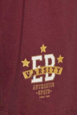 ED BAXTER Big & Tall Burgundy Red Varsity Logo Jogger Shorts -Menswear Mode Sales Store 63da1422 60f1 4d 207837 Z