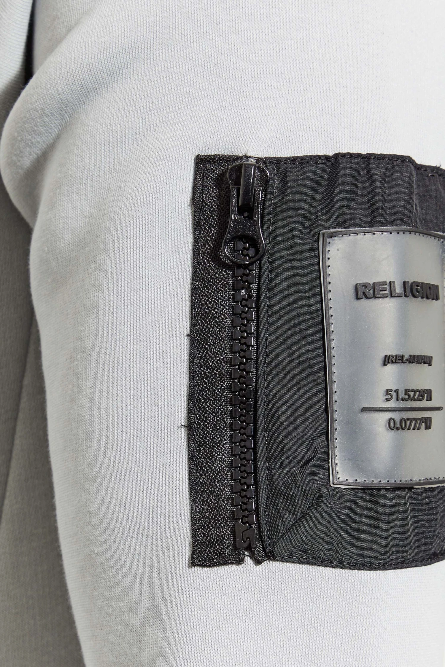 RELIGION Big & Tall Light Blue Slider Crew Sweatshirt 2 RELIGION Big & Tall Light Blue Slider Crew Sweatshirt - Image 2