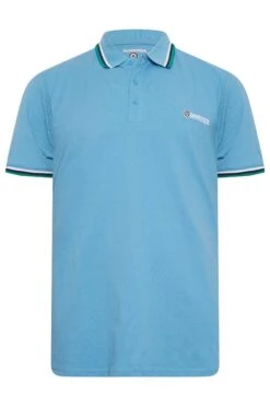 LAMBRETTA Big & Tall Light Blue Tipped Core Polo Shirt -Menswear Mode Sales Store 64669d28 529e 44 207824 X