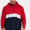 JACK & JONES Big & Tall Red Colour Block Hoodie