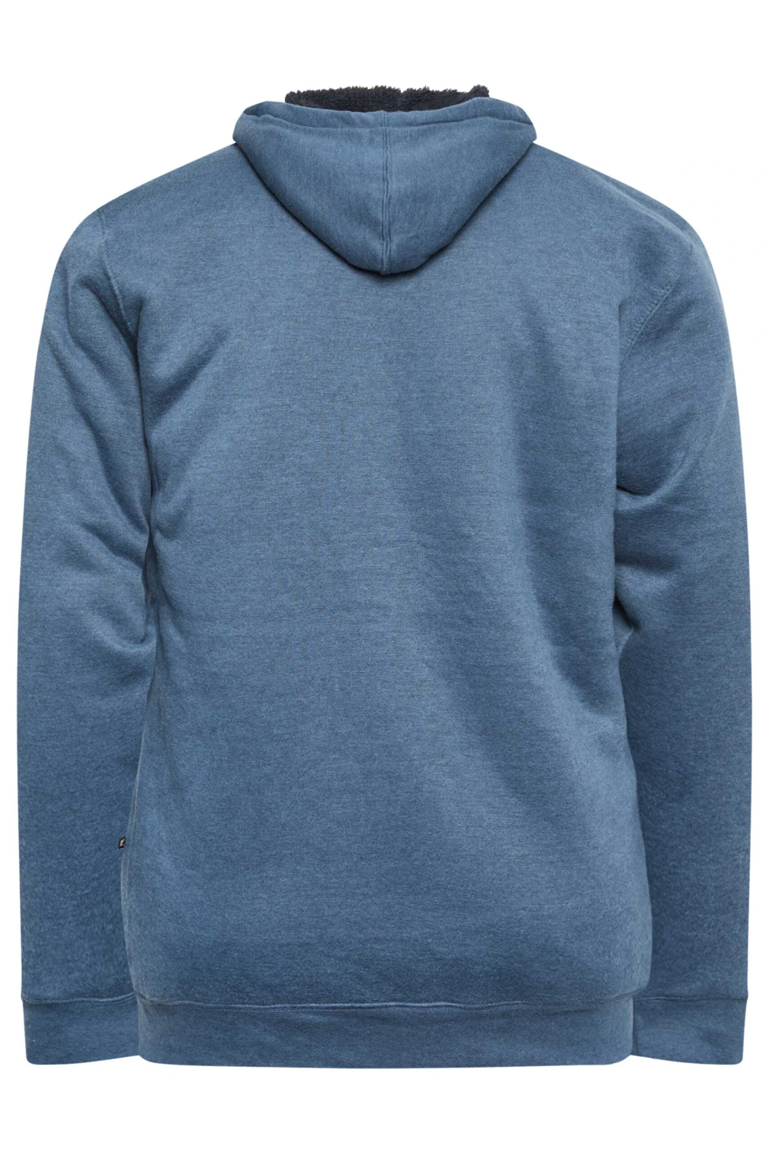 KAM Big & Tall Royal Blue Zip Through Sherpa Lined Hoodie 3 KAM Big & Tall Royal Blue Zip Through Sherpa Lined Hoodie - Image 3