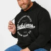 JACK & JONES Big & Tall Black Classic Logo Hoodie