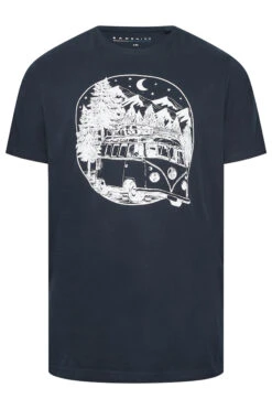 BadRhino Big & Tall Navy Blue Campervan Print T-Shirt -Menswear Mode Sales Store 671e0b40 b75a 49 208005 X