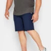 JACK & JONES Big & Tall Navy Blue Seersucker Jogger Shorts