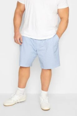 BadRhino Big & Tall Light Blue Stripe Chino Shorts