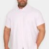 D555 Big & Tall Pink Short Sleeve Oxford Shirt