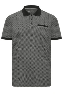 BadRhino Big & Tall Grey Geometric Print Polo Shirt -Menswear Mode Sales Store 7060fc34 dd51 41 207510 X