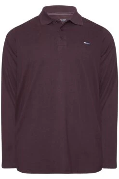 BadRhino Big & Tall Burgundy Red Long Sleeve Core Polo Shirt -Menswear Mode Sales Store 70c59aee d5c2 4f 203790 XR