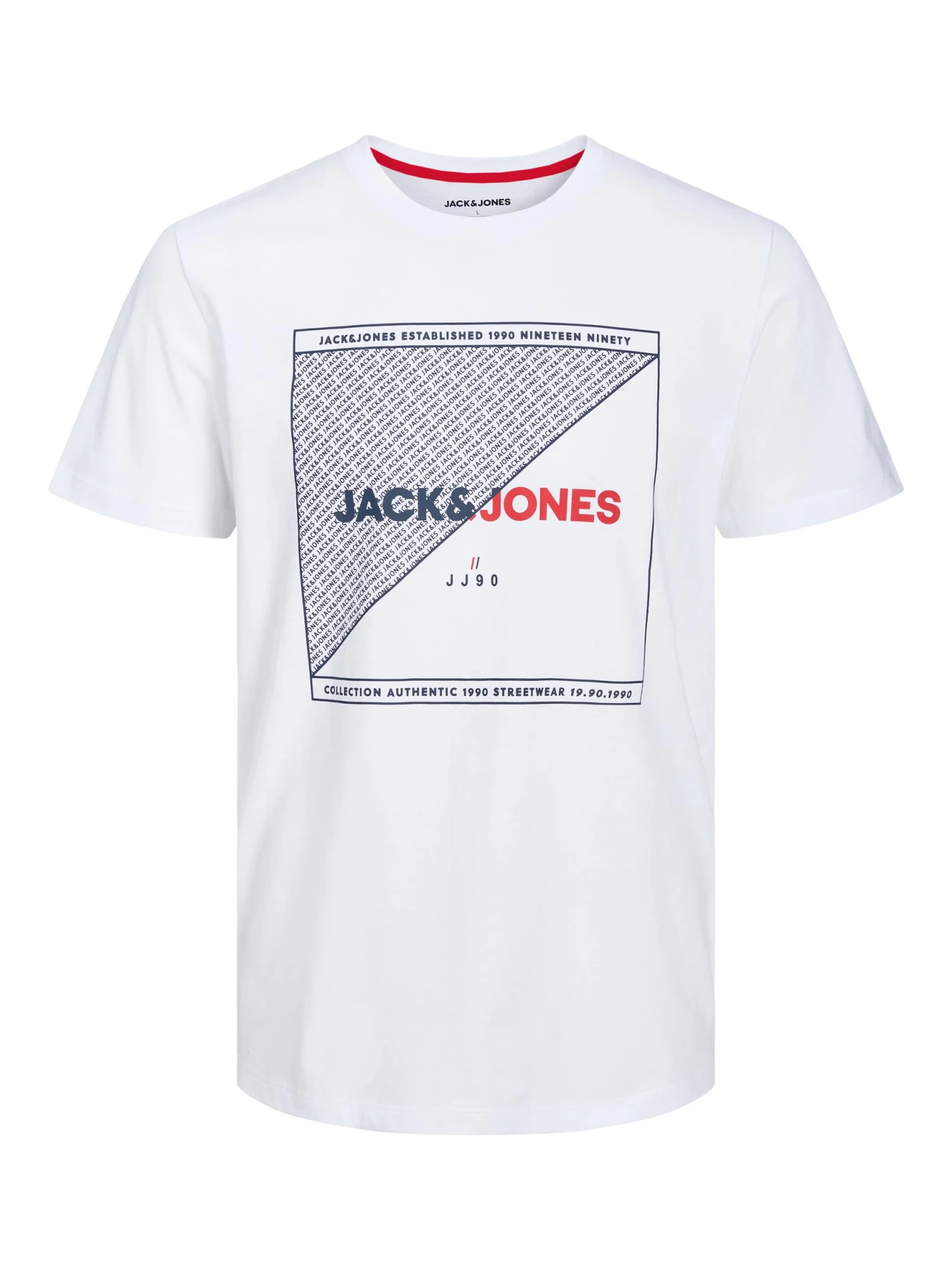 JACK & JONES Big & Tall White Printed T-Shirt 2 JACK & JONES Big & Tall White Printed T-Shirt - Image 2
