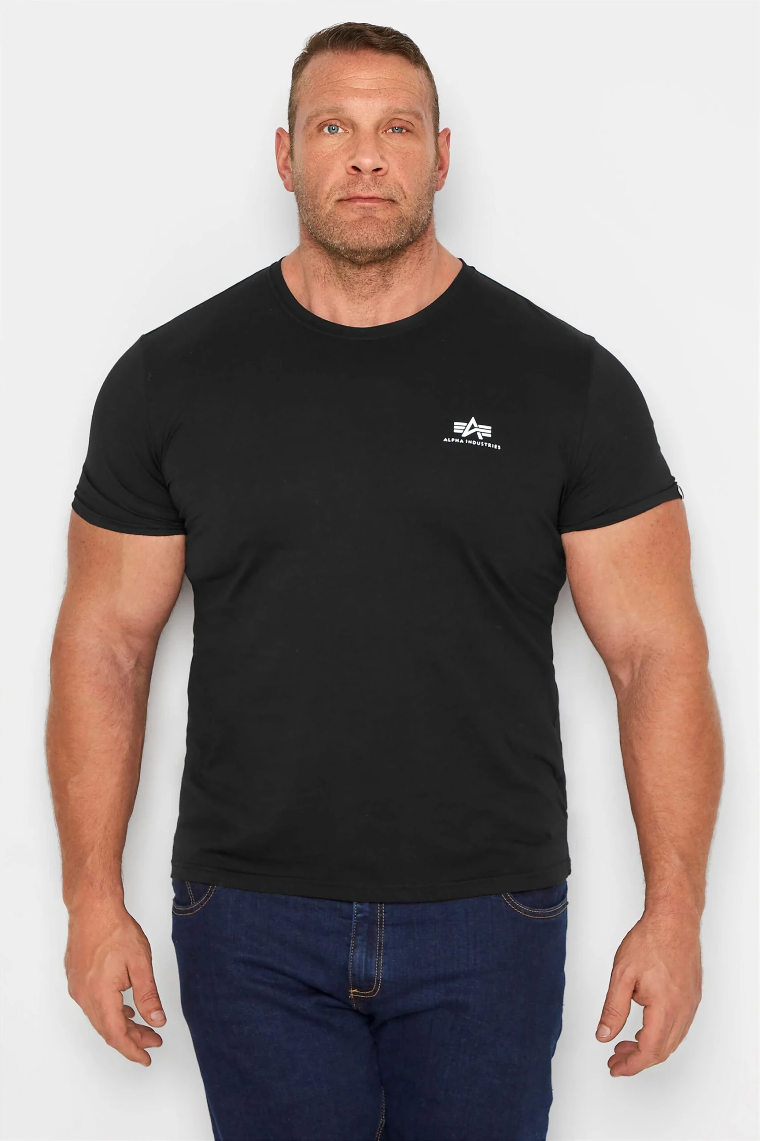 ALPHA INDUSTRIES Big & Tall Black Core T-Shirt 1 ALPHA INDUSTRIES Big & Tall Black Core T-Shirt