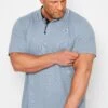 JACK & JONES Big & Tall Light Blue Logo Polo Shirt