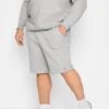 BadRhino Big & Tall Grey Marl Essential Jogger Shorts