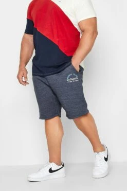 BadRhino Big & Tall Denim Blue Marl Authentic Jogger Shorts