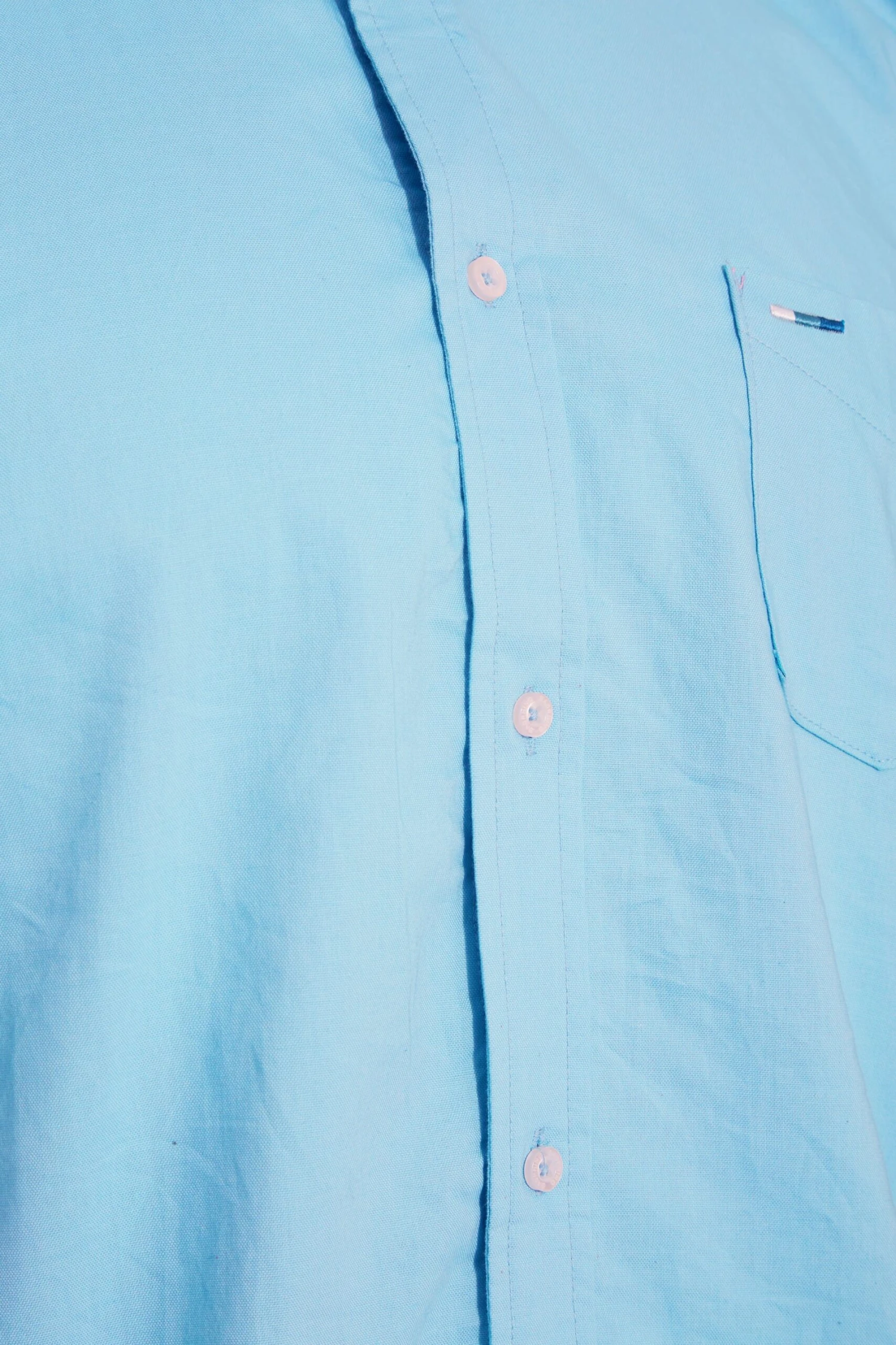 BadRhino Big & Tall Light Blue Short Sleeve Oxford Shirt 2 BadRhino Big & Tall Light Blue Short Sleeve Oxford Shirt - Image 2