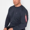 ALPHA INDUSTRIES Big & Tall Navy Blue X-Fit Sweatshirt