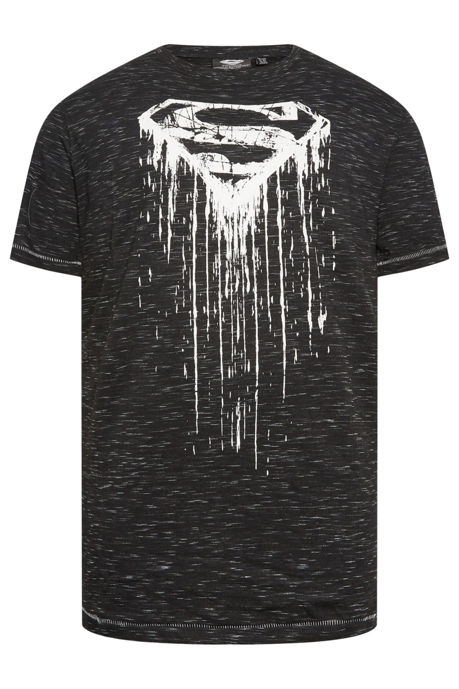 D555 Big & Tall Black Superman T-Shirt 2 D555 Big & Tall Black Superman T-Shirt - Image 2