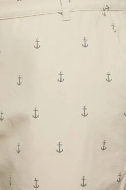 BadRhino Big & Tall Beige Brown Anchor Print Chino Shorts 5 BadRhino Big & Tall Beige Brown Anchor Print Chino Shorts -Menswear Mode Sales Store 7e12bb06 f6ab 40 208071 Z