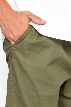 BadRhino Big & Tall Khaki Green Elasticated Waist Chinos -Menswear Mode Sales Store 7e506c57 aae5 41 204918 D