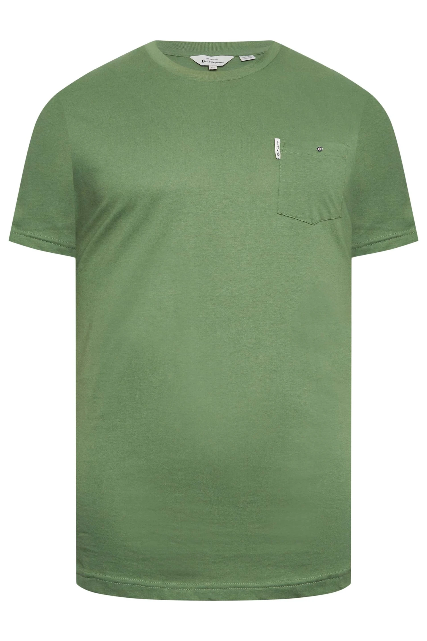BEN SHERMAN Big & Tall Rich Fern Green Signature Pocket T-Shirt 3 BEN SHERMAN Big & Tall Rich Fern Green Signature Pocket T-Shirt - Image 3