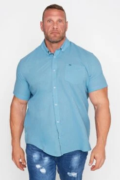 BadRhino Big & Tall Light Blue Linen Shirt
