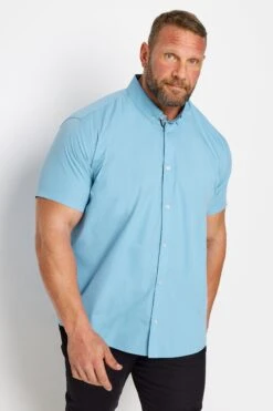 BadRhino Big & Tall Light Blue Poplin Shirt