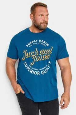 JACK & JONES Big & Tall Navy Blue Short Sleeve T-Shirt