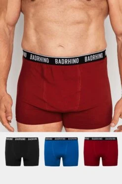 BadRhino Big & Tall 3 PACK Black Boxers