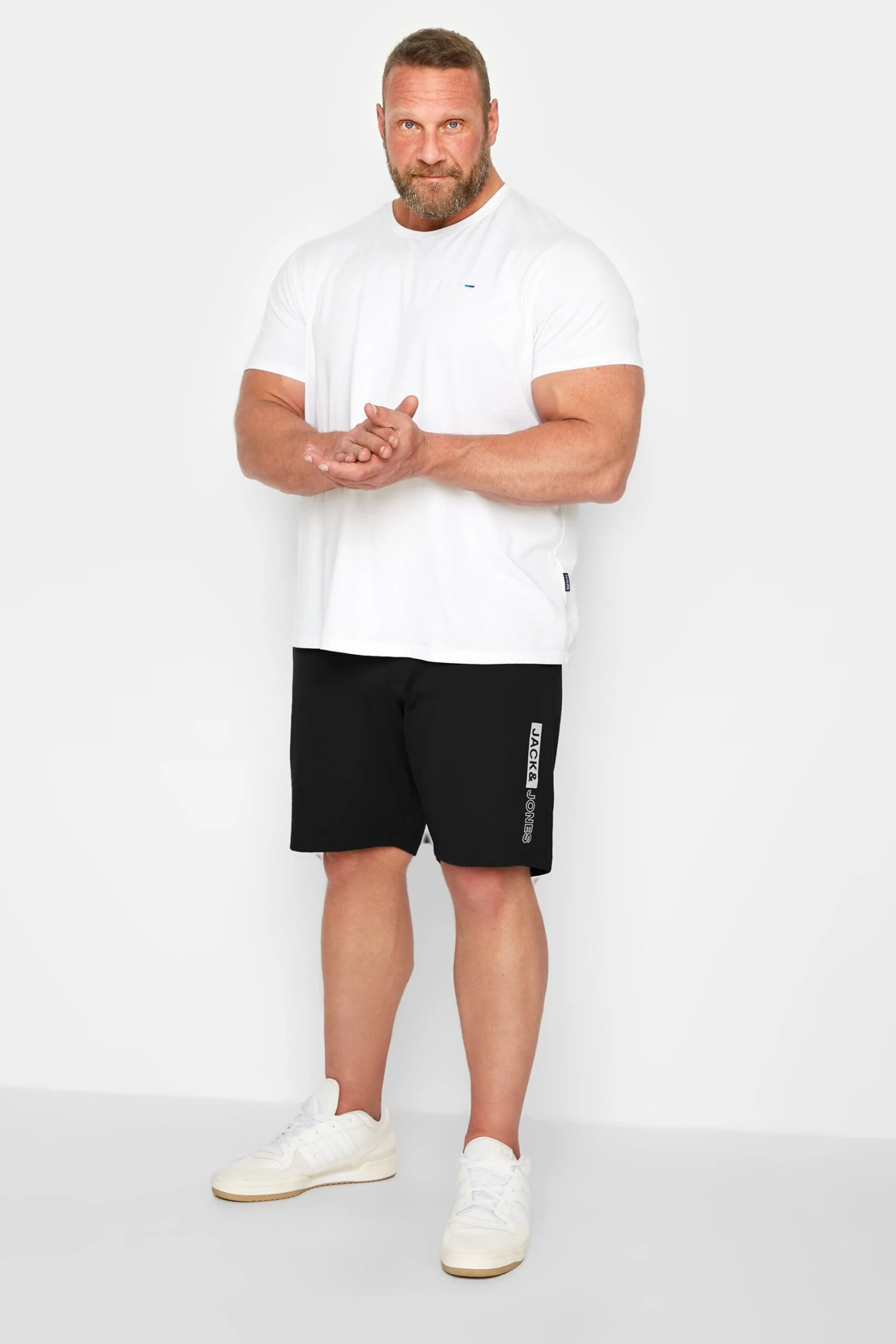 JACK & JONES Big & Tall Black Logo Jogger Shorts 2 JACK & JONES Big & Tall Black Logo Jogger Shorts - Image 2