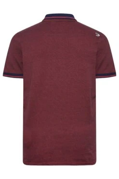 D555 Big & Tall Burgundy Red Stripe Pocket Polo Shirt -Menswear Mode Sales Store 82321af8 a1d0 45 207647 Y
