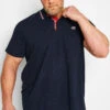 JACK & JONES Big & Tall Navy Blue Logo Polo Shirt