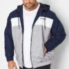 JACK & JONES Big & Tall Grey Bomber Zip Up Hoodie