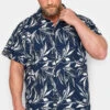 JACK & JONES Big & Tall Navy Blue Floral Print Shirt