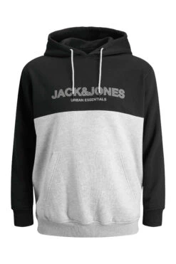 JACK & JONES Black Colour Block Hoodie -Menswear Mode Sales Store 86006479 0152 4d 204711 F
