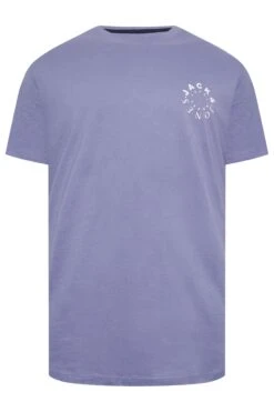 JACK & JONES Big & Tall Purple Crew Neck Logo T-Shirt -Menswear Mode Sales Store 863b7319 9c06 43 208317 X
