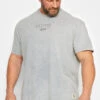 GNP Big & Tall Light Grey Logo Oversized T-Shirt